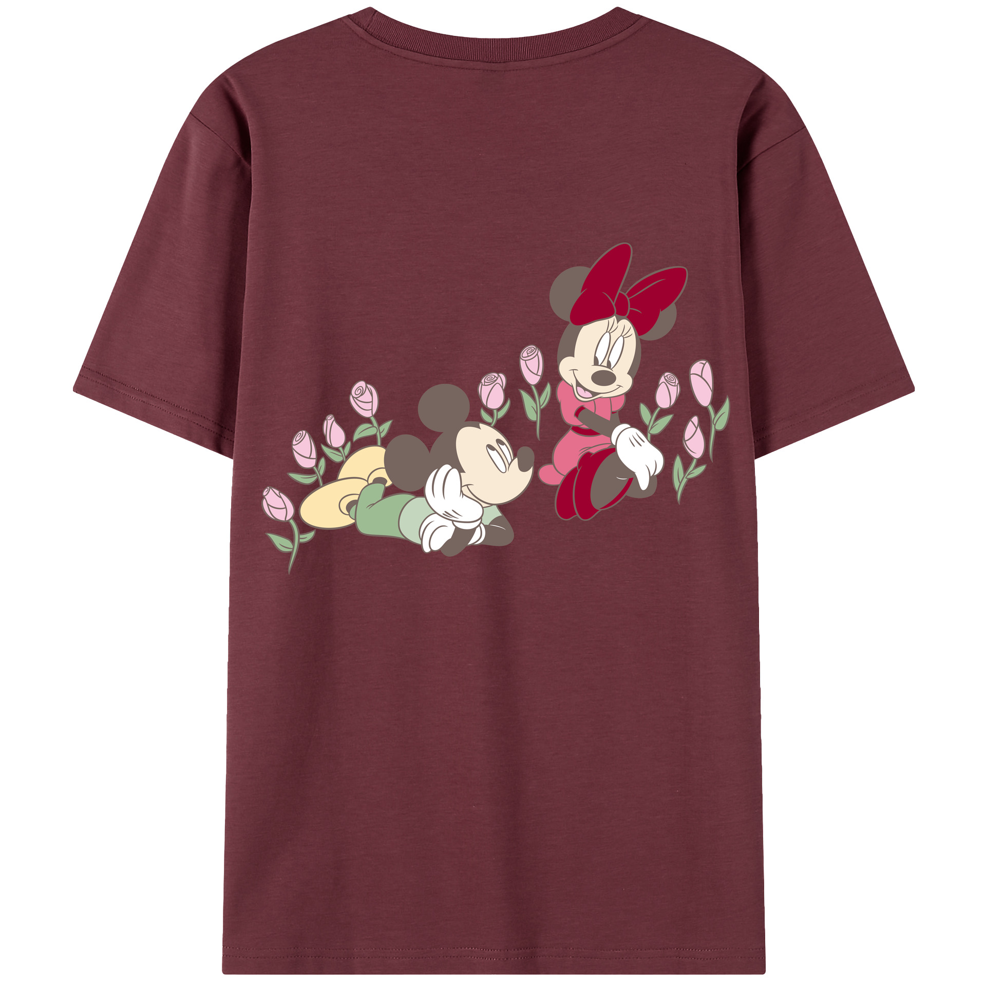 （画像用） ミッキーマウス Mickey Mouse 綿100％半袖Tシャツ（背面プリント）
